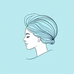 light blue hair clip image